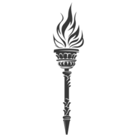 AI generated Silhouette torch black color only png