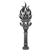 AI generated Silhouette torch black color only png