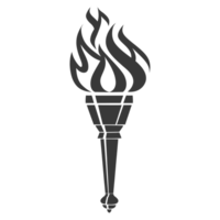 AI generated Silhouette torch black color only png