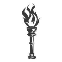 AI generated Silhouette torch black color only png