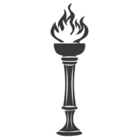 AI generated Silhouette torch black color only png