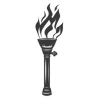 AI generated Silhouette torch black color only png