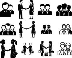 Set of Business and People Icon, vector on isolated white background