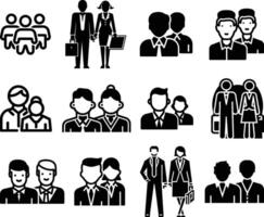 Set of Business and People Icon, vector on isolated white background