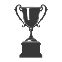 AI generated Silhouette trophy winner symbol black color only png