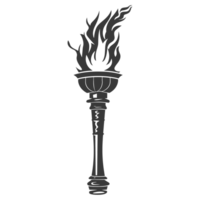 AI generated Silhouette torch black color only png