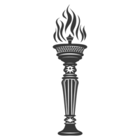 AI generated Silhouette torch black color only png