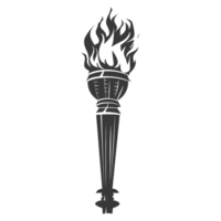 AI generated Silhouette torch black color only png