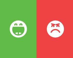 contento y temperamental cara emoji vector