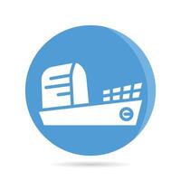 boat in blue button vector