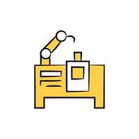 cnc machine icon vector