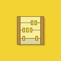 abacus icon on yellow background vector