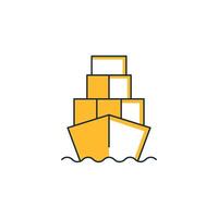 container ship icon vector