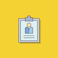 people in clipboard icon on yellow background vector