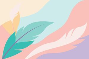 Pastel color feather abstract background vector