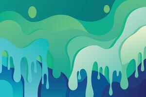 Abstract art teal blue green gradient paint background with liquid fluid grunge texture Background vector