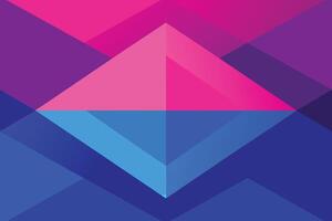 Blue and pink gradient geometric shape background vector