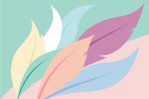 Pastel color feather abstract background vector