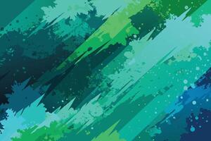 Abstract art teal blue green gradient paint background with liquid fluid grunge texture Background vector