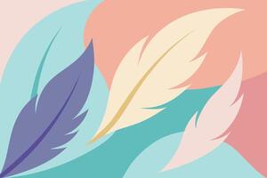 fondo abstracto de plumas de color pastel vector