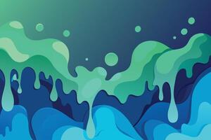 Abstract art teal blue green gradient paint background with liquid fluid grunge texture Background vector