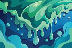 Abstract art teal blue green gradient paint background with liquid fluid grunge texture Background vector