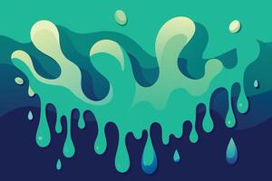 Abstract art teal blue green gradient paint background with liquid fluid grunge texture Background vector