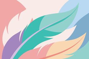 fondo abstracto de plumas de color pastel vector