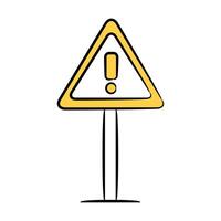 warning signage icon vector