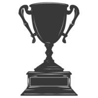 ai generato silhouette trofeo vincitore simbolo nero colore solo png