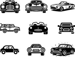 conjunto de coche icono vector ilustración. en aislado blanco antecedentes