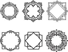 Set of frames border design, vector. on isolated white background vector