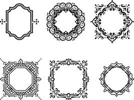 Set of frames border design, vector. on isolated white background vector