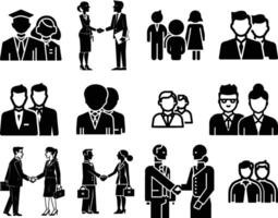 Set of Business and People Icon, vector on isolated white background