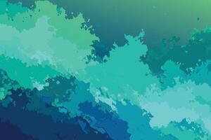 Abstract art teal blue green gradient paint background with liquid fluid grunge texture Background vector