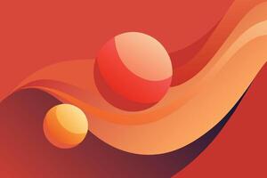 Abstract 3d ball background with smooth shapes vector