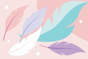 Pastel color feather abstract background vector