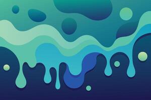 Abstract art teal blue green gradient paint background with liquid fluid grunge texture Background vector