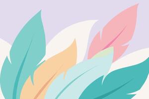 Pastel color feather abstract background vector