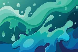 Abstract art teal blue green gradient paint background with liquid fluid grunge texture Background vector