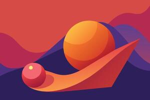 Abstract 3d ball background with smooth shapes vector