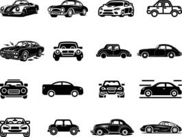 conjunto de coche icono vector ilustración. en aislado blanco antecedentes