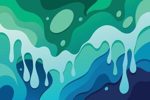 Abstract art teal blue green gradient paint background with liquid fluid grunge texture Background vector