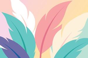 Pastel color feather abstract background vector