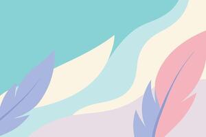 fondo abstracto de plumas de color pastel vector