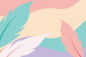 Pastel color feather abstract background vector