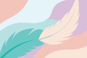 fondo abstracto de plumas de color pastel vector