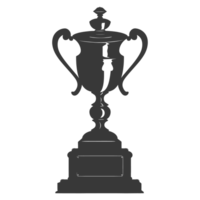 AI generated Silhouette trophy winner symbol black color only png