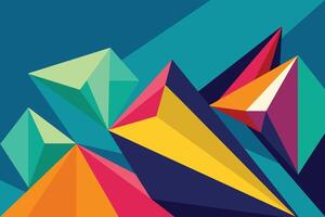 abstract background with geometric shapes design in three colors vector