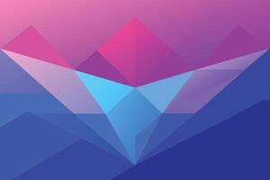 Blue and pink gradient geometric shape background vector